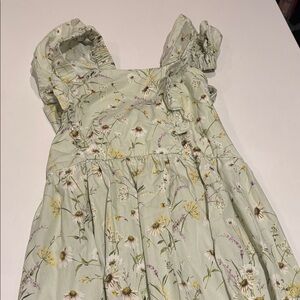 H&M Light Green Floral Dress